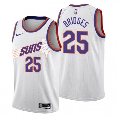 Nike Phoenix Suns #25 Mikal Bridges Men's 2022-23 City Edition NBA Jersey - Cherry Blossom White Men's